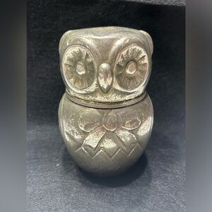 VINTAGE Mid Century 1968 Owl Bank Silver Plate